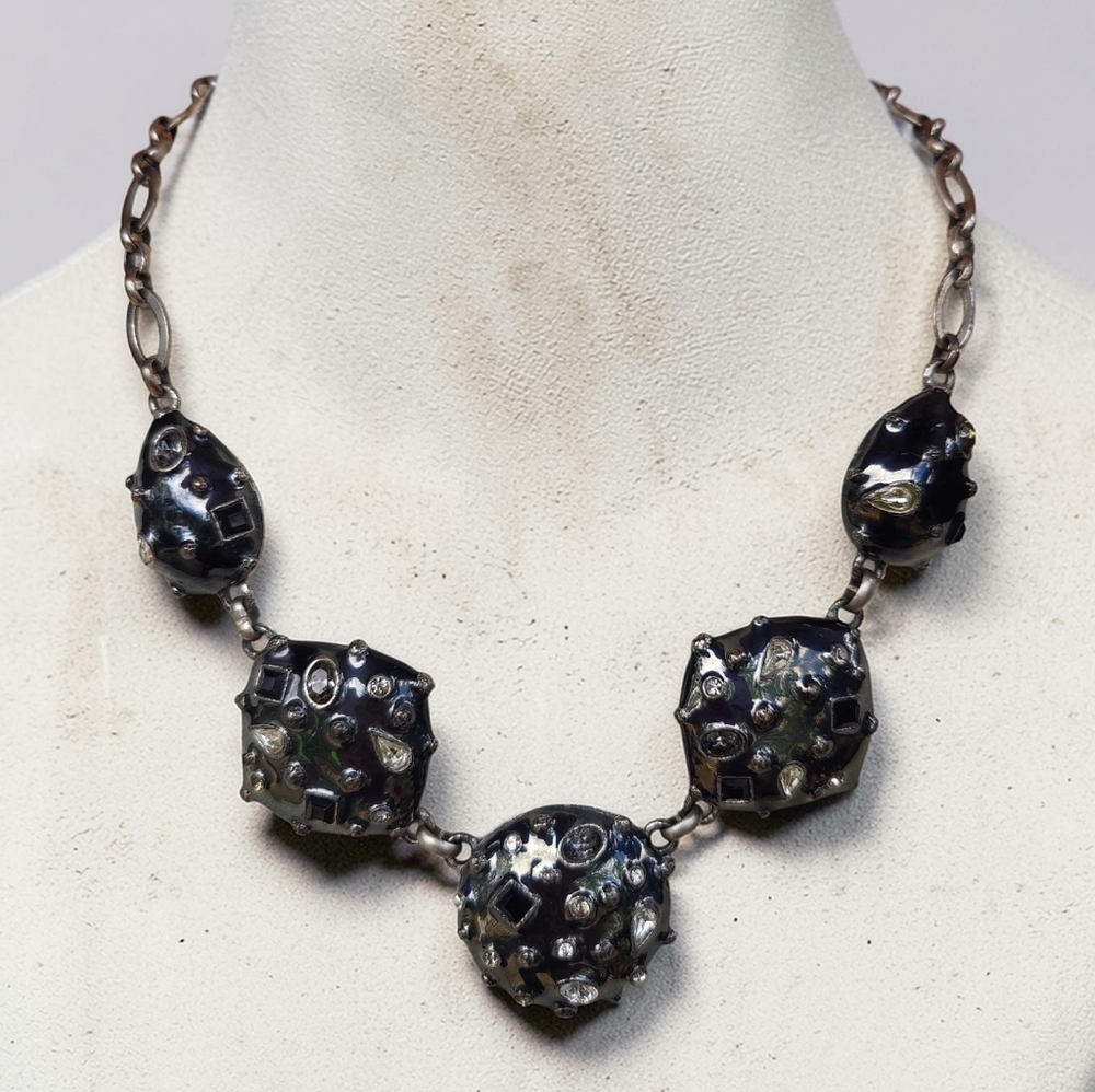 🔥 Gorgeous Retired Chico's Enameled Crystal Necklace